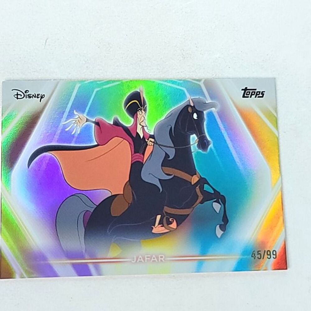 Jafar Topps 2026 Disney Neon Holo Parallel Refractor Limited 45/99